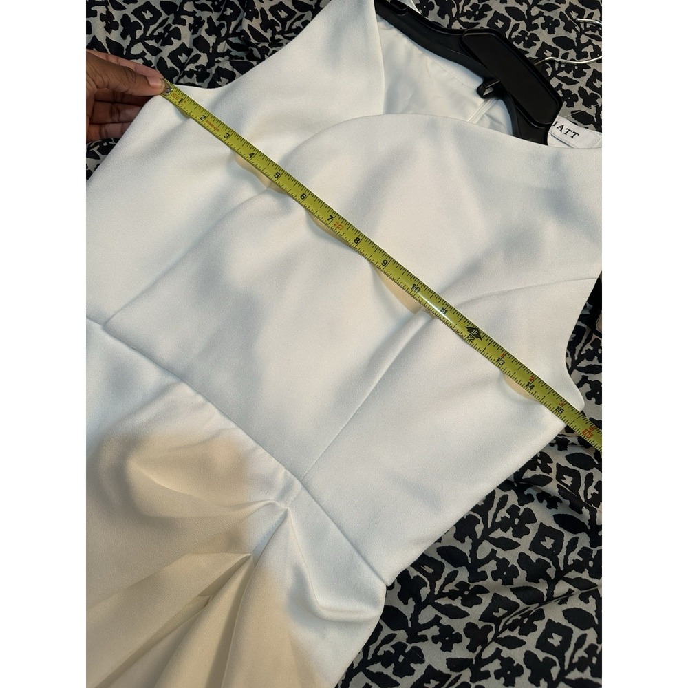 ELLIATT Ivory Folded Draped Mini Dress Size XS Sleeveless Bridal Cocktail Party - Picture 4 of 8